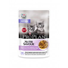 PRO PLAN Корм влажный Pro Plan Nutri Savour для котят с индейкой в соусе